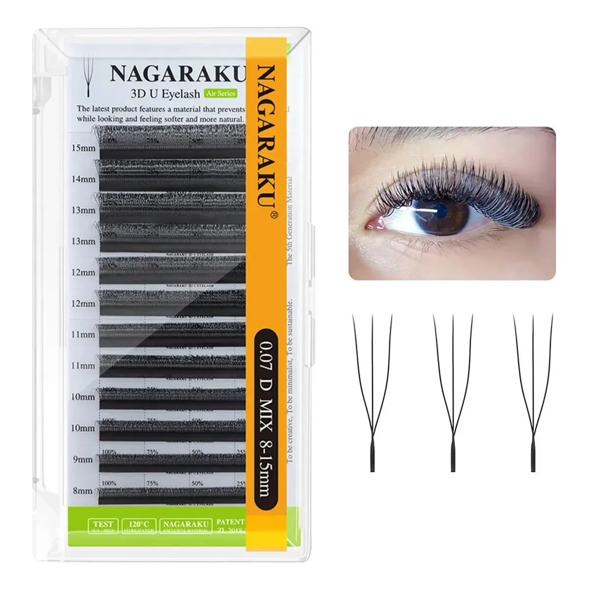 Blister Nagaraku 3D U Mix Negro D 8-15 Mm 0.7 Mm